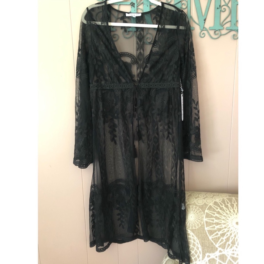 Black Lace Cardigan/Cover Up